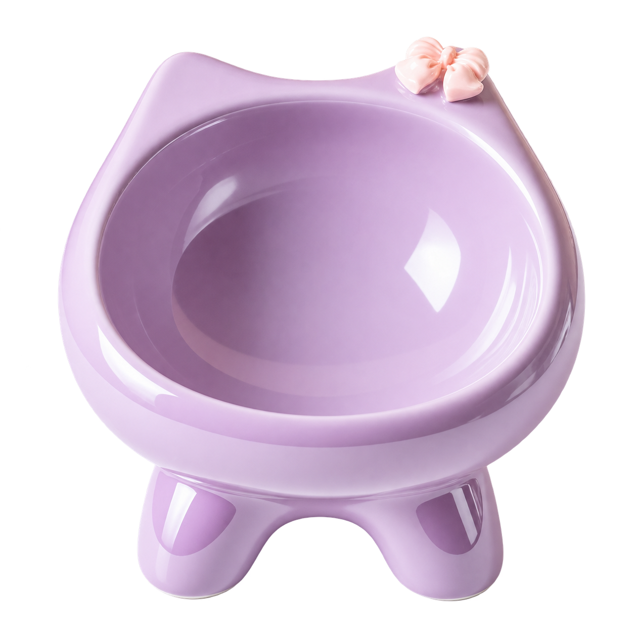 Petal Paw Ceramic Cat Bowl