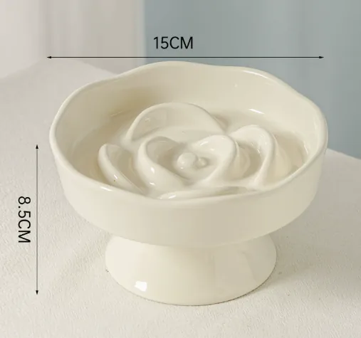 Bloom Path Ceramic Slow Feeder Dog Bowl detail 5