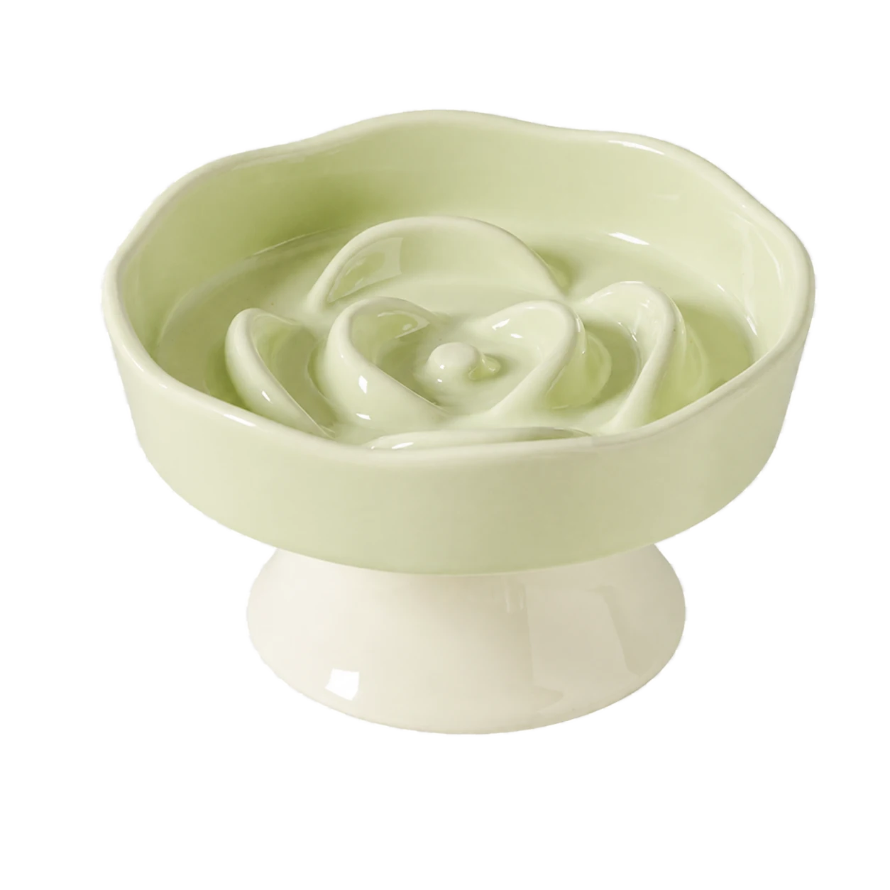Bloom Path Ceramic Slow Feeder Cat Bowl detail 3