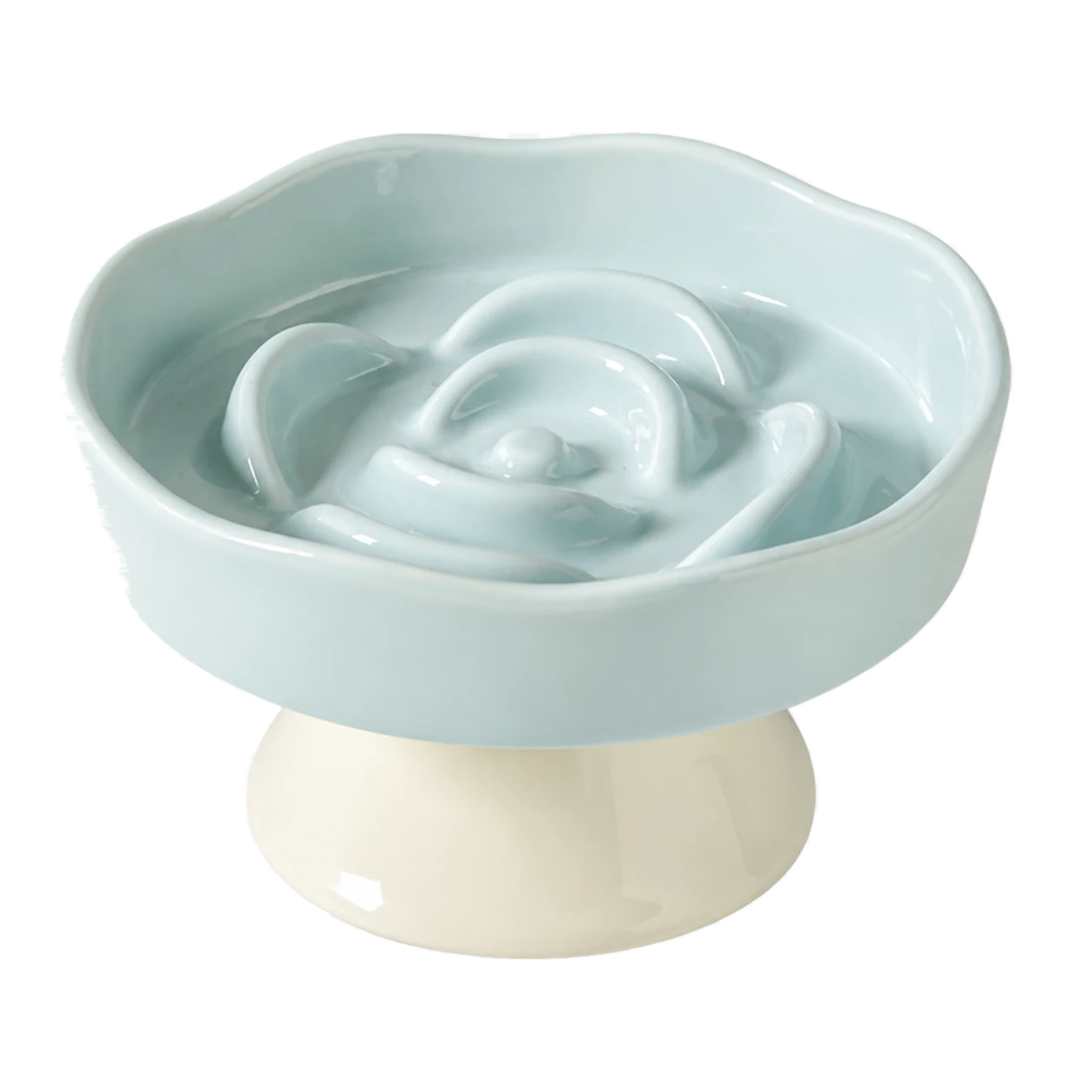Bloom Path Ceramic Slow Feeder Cat Bowl detail 2