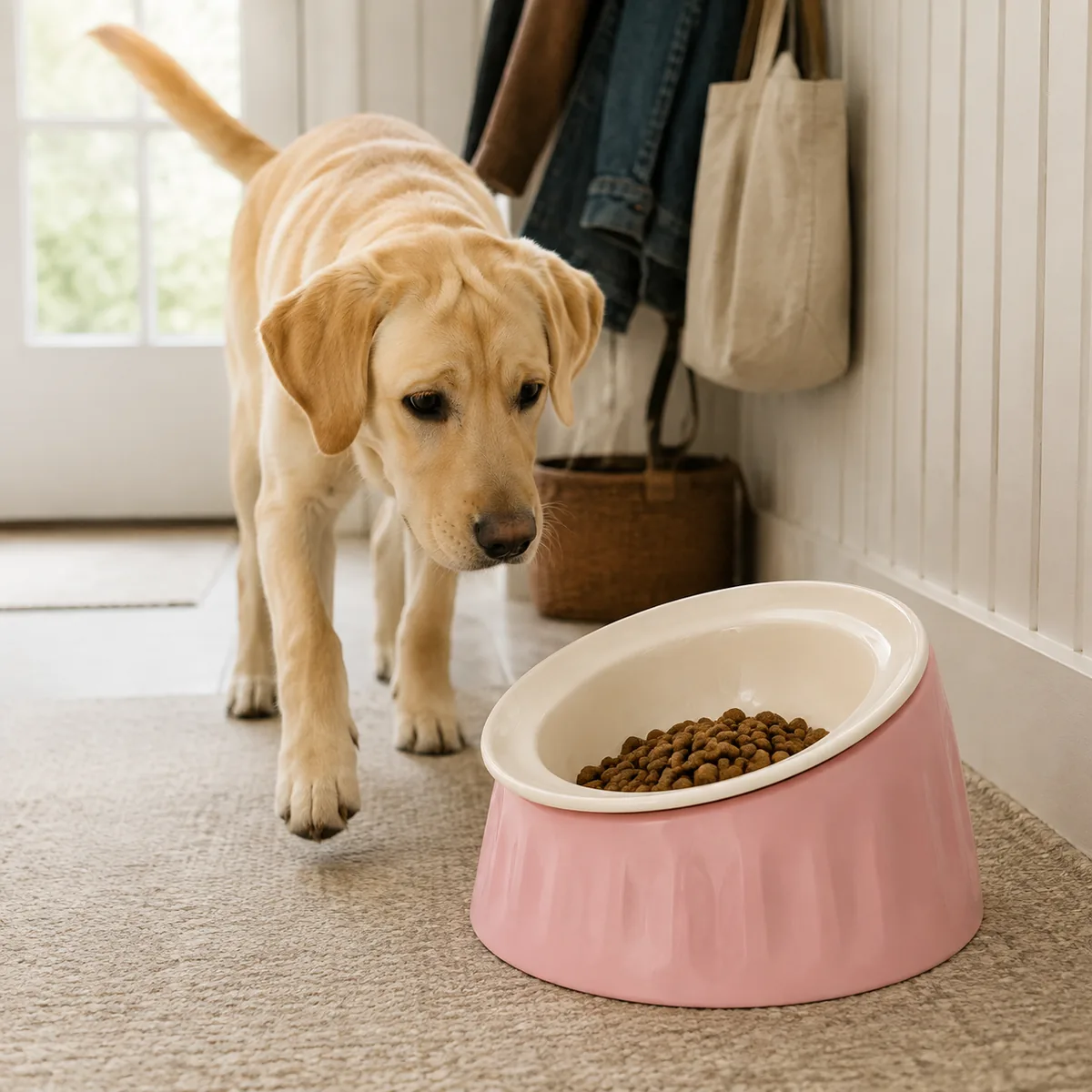 Soft Orbit Removable Ceramic Dog Bowl detail 2